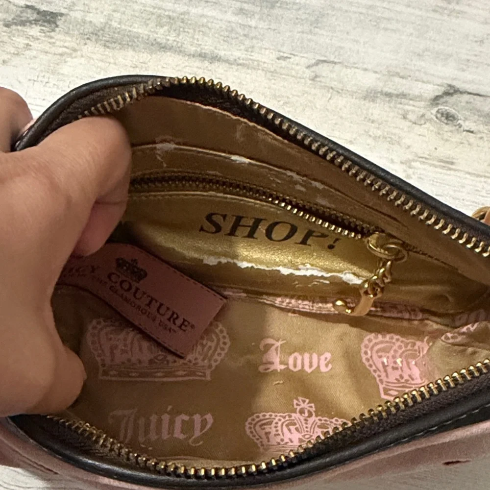 Vintage Juicy Couture Pink Suede Barrel Shoulder bag Y2K